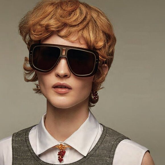 NEW Dior ULTRADIOR MU B0A0 Gold Grey Unisex Mask Sunglasses - Picture 7 of 15